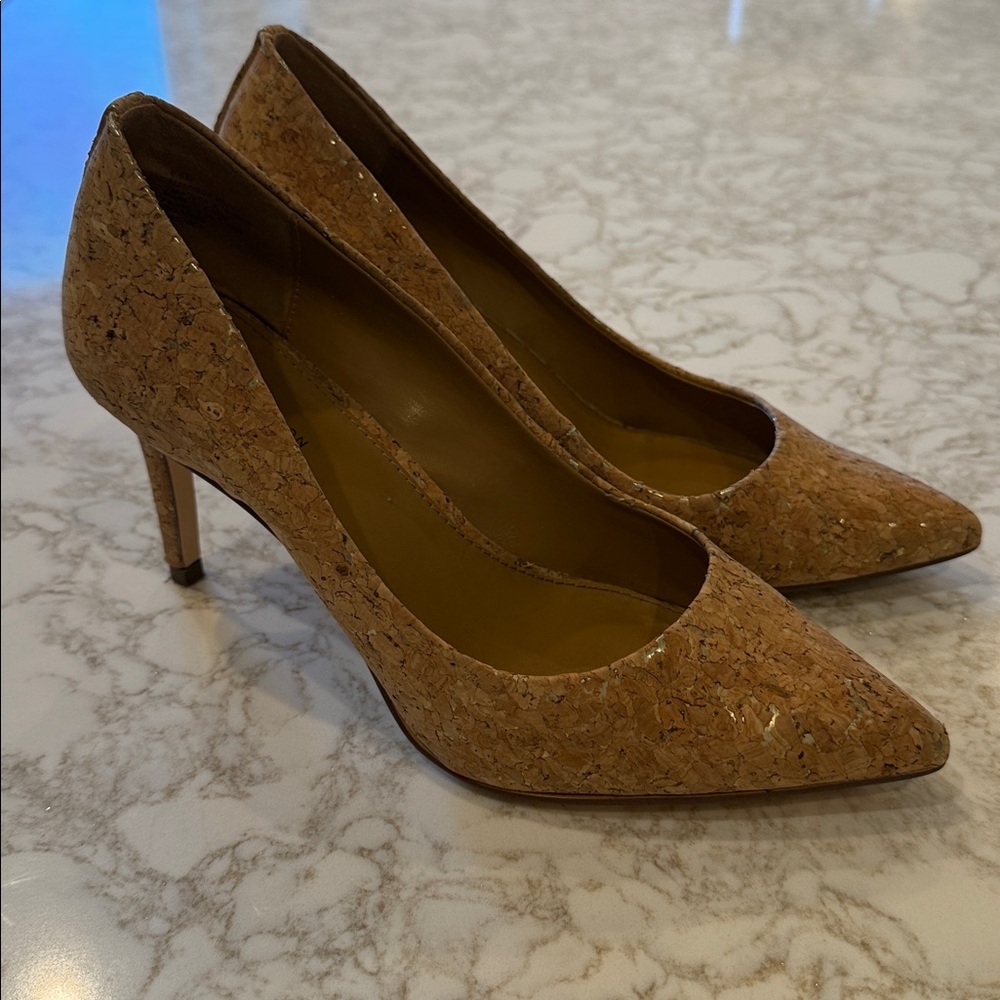 14th & Union Tan Cork Heels